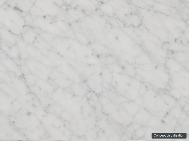 Bianco Carrara surface reference concept visualization; not current inventory or a selected lot.