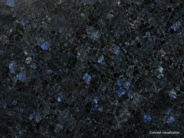 Blue Pearl surface reference concept visualization; not current inventory or a selected lot.