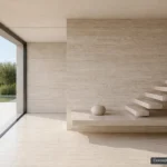 Classic Roman Travertine application reference concept visualization; not current inventory or a selected lot.