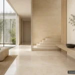 Crema Marfil application reference concept visualization; not current inventory or a selected lot.