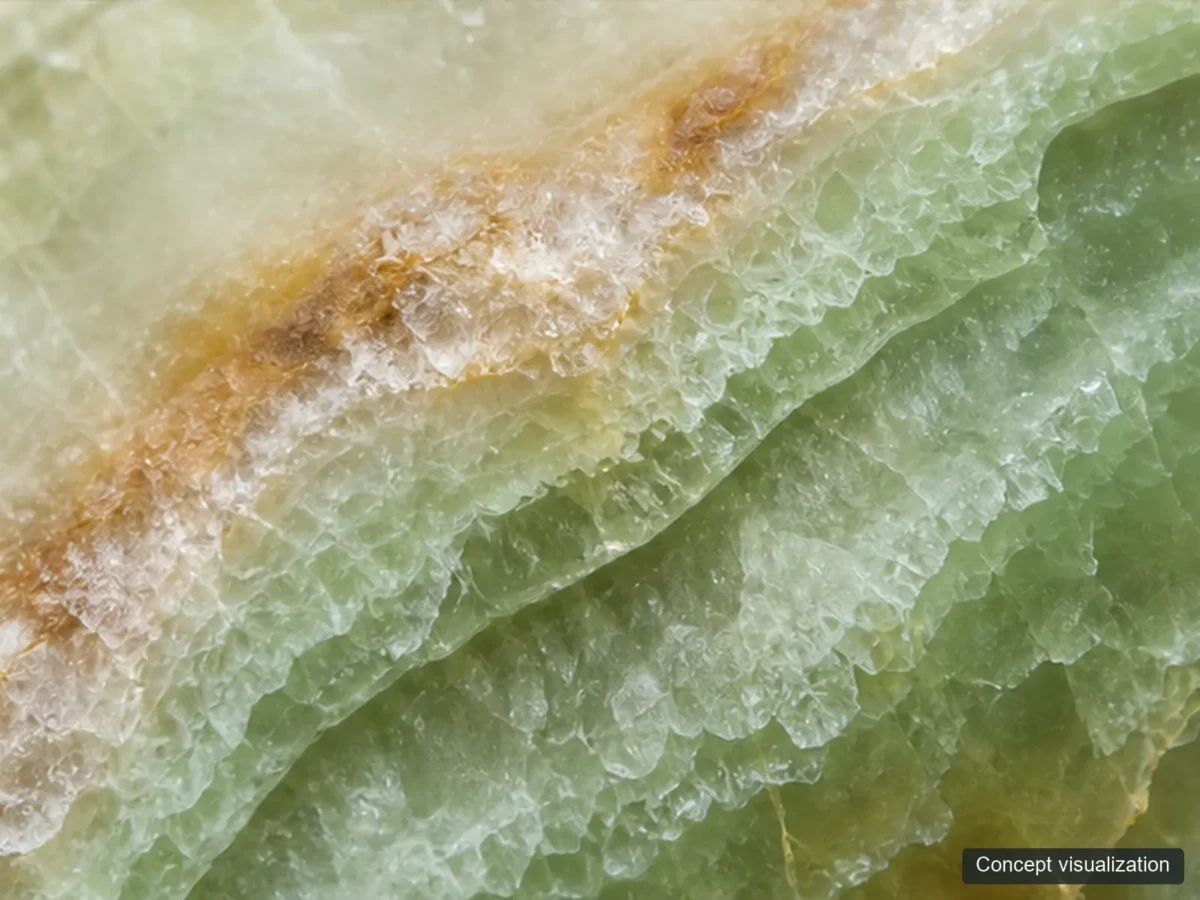 Green Onyx detail reference concept visualization; not current inventory or a selected lot.