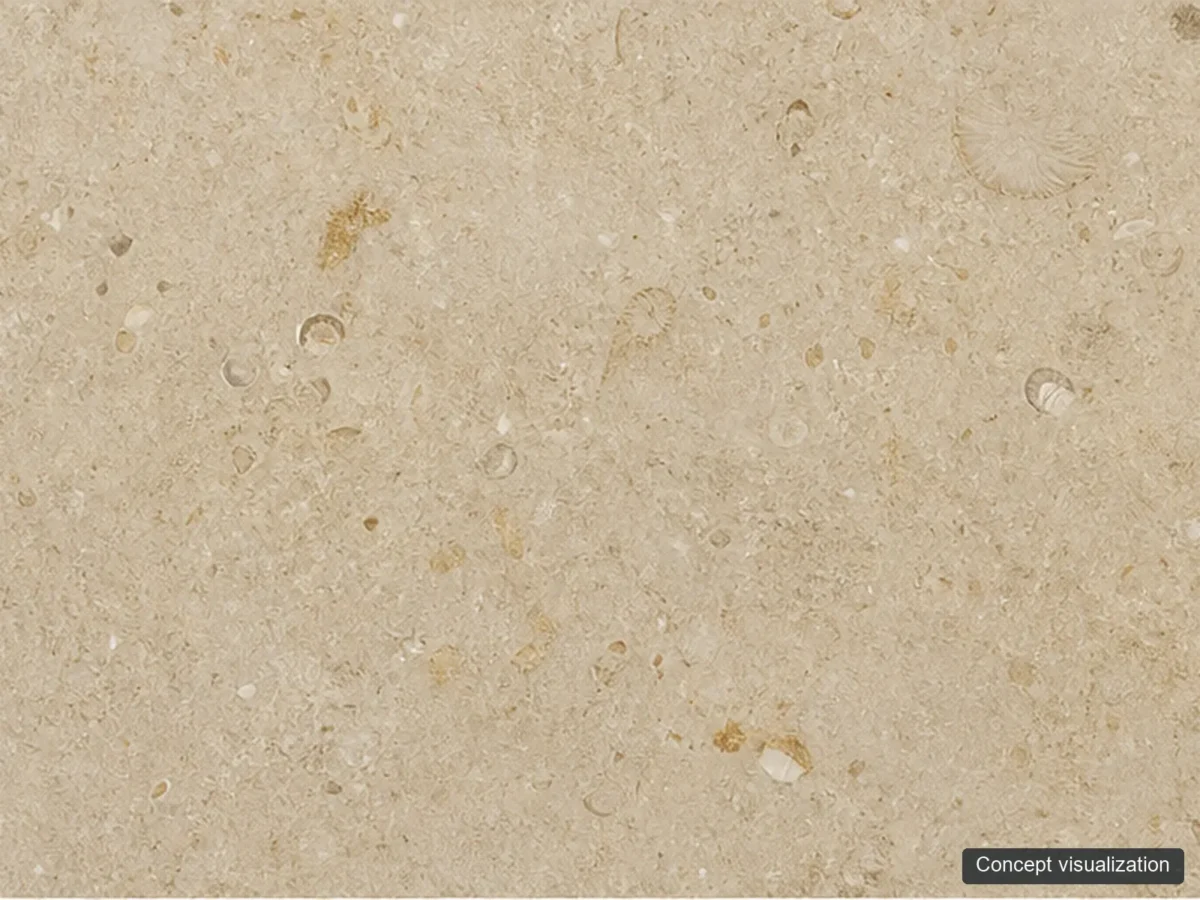Jura Beige surface reference concept visualization; not current inventory or a selected lot.