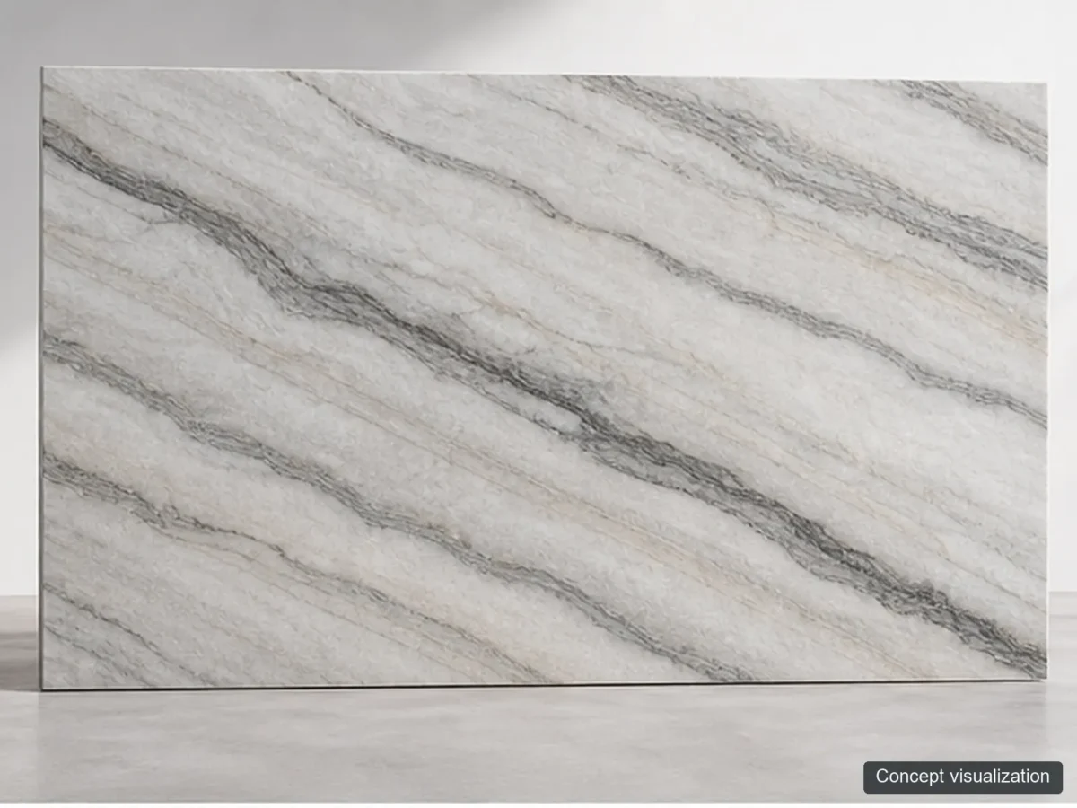 Mont Blanc full-slab reference concept visualization; not current inventory or a selected lot.