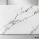 Statuario full-slab reference concept visualization; not current inventory or a selected lot.