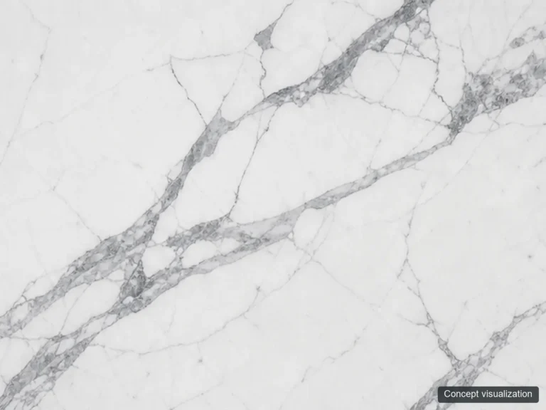 Statuario surface reference concept visualization; not current inventory or a selected lot.