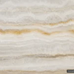 White Onyx surface reference concept visualization; not current inventory or a selected lot.